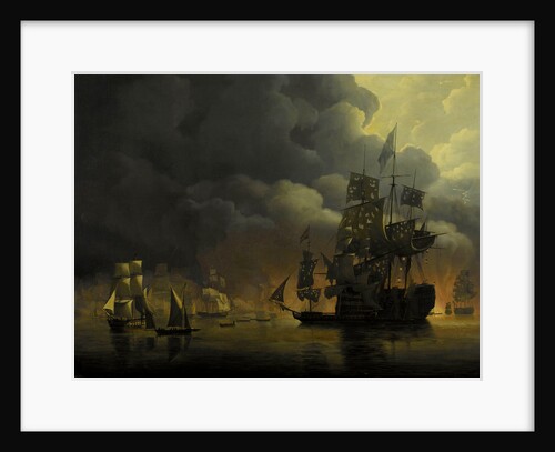Bombardment of Algiers by the Anglo-Dutch Fleet under Lord Exmouth and Vice-Admiral Jonkheer Theodorus Frederik van Capellen, 27 August 1816 by Nicolaas Baur