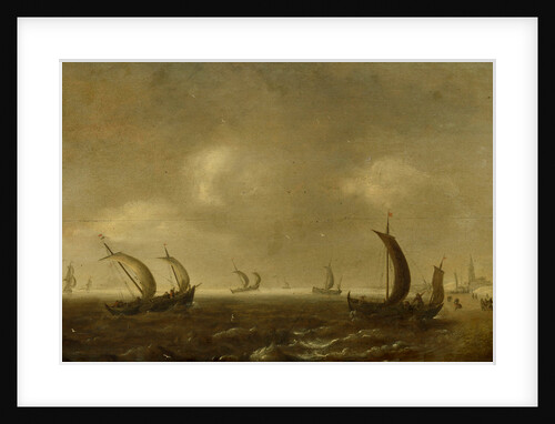 Seascape on the Beach of Scheveningen, The Netherlands by Willem van Diest