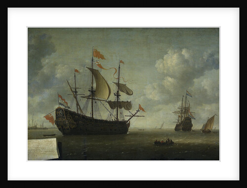 The Taking of the English Flagship The Royal Charles during the Expedition to Chatham, June 1667 (Raid on the Medway Kent UK) by Jeronymus van Diest II