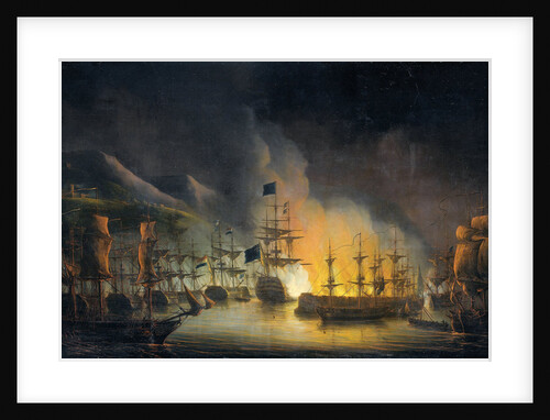 Bombardment of Algiers, in Support of the Ultimatum to Release White Slaves, 26-27 August 1816, Martinus Schouman by Ministerie van Marine