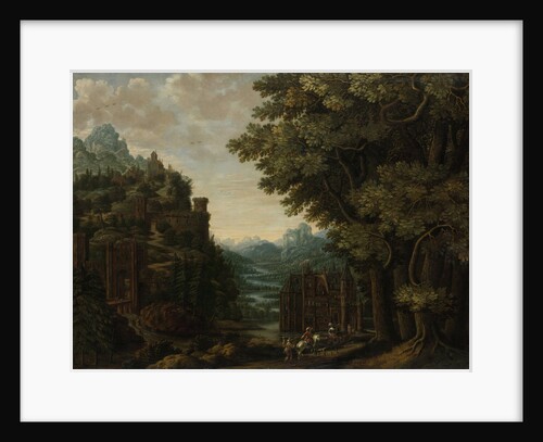 Mountainous Landscape with River Valley and Castles by Jan Meerhout