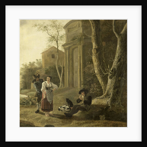 The Piper (Shepherd Scene with Shawm Player by Jan Baptist Wolfaerts