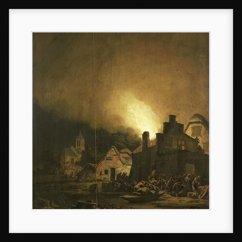 Fire in a Village at Night by Adam Colonia