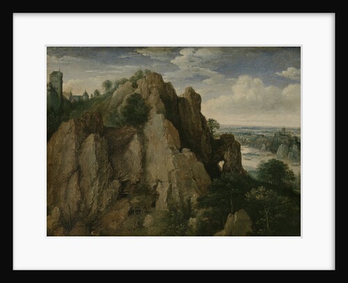 Mountainous landscape by Lucas van Valckenborch