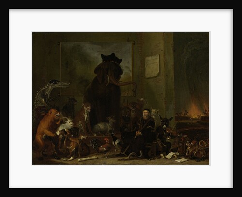 Satire on the trial of Johan van Oldenbarneveldt by Cornelis Saftleven