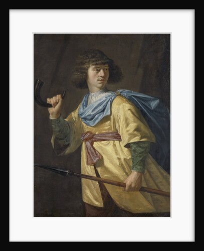 Portrait of a young Man with Spear and Hunting Horn by Peter Danckerts de Rij