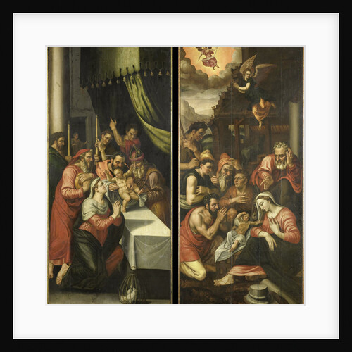 Two Altarpiece Wings with the Circumcision and Adoration of the Shepherds by Anonymous