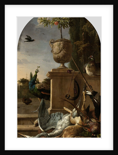 A Hunter’s Bag on a Terrace by Melchior d' Hondecoeter