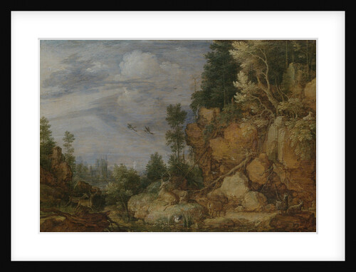 Rocky Landscape with Deer and Goats by Gillis Claesz. de Hondecoeter