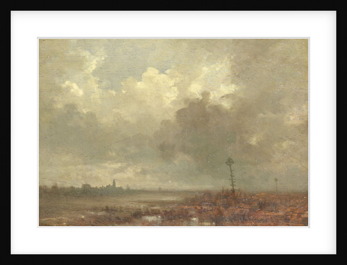 River view in evening by Adolphe Mouilleron