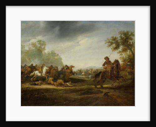 Cavalry Skirmish by A. van Hoef