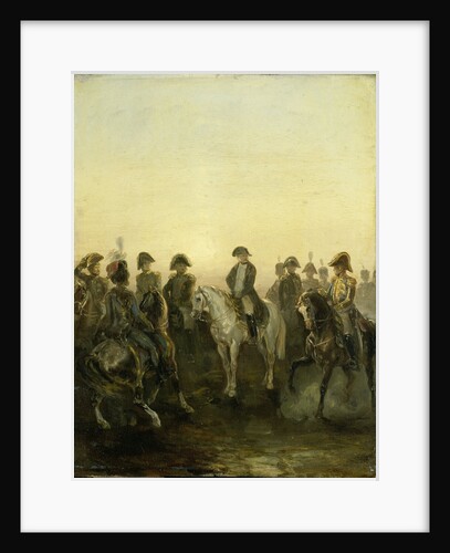 Napoleon with his Staff by Charles Rochussen