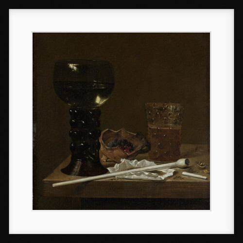 Still Life with Roemer, Beer Glass and a Pipe by Jan Jansz. van de Velde III