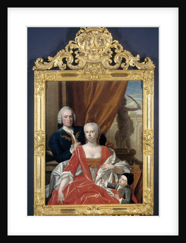 Family Portrait of Berend van Iddekinge with his Wife Johanna Maria Stichterman and their young Son Jan Albert (born 1744) by Philip van Dijk