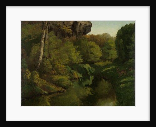View of the Forest of Fontainebleau France by Gustave Courbet