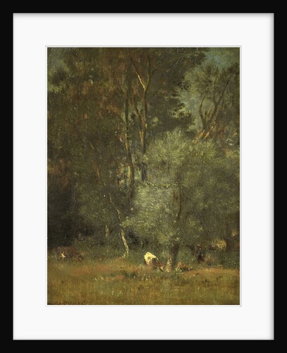 Forest scene by Jules Dupré
