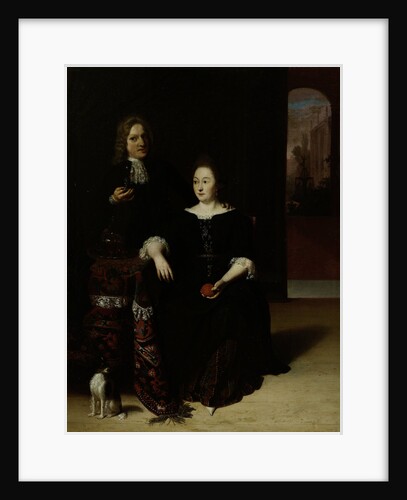 Portrait of a Woman and a Man in an Interior by Matthias Wulfraet