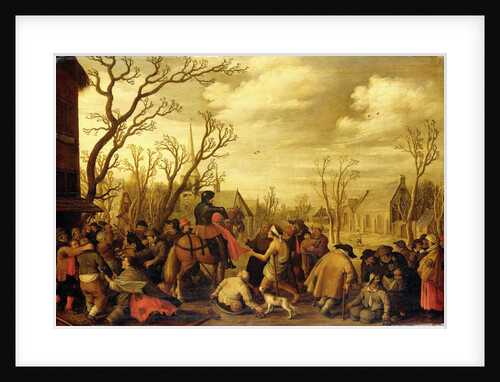 Saint Martin Divides his Cloak (The Charity of St Martin) by Joost Cornelisz. Droochsloot