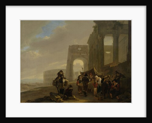 Roman Folk Life with a View of the Colosseum by Jan Both