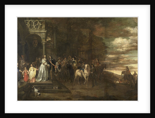 Cavalry Captain Hendrik de Sandra's Taking Leave from his Wife and Children by Pieter van Anraedt