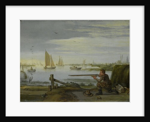 A Bird Hunter (A Sportsman aiming at a Heron) by Arent Arentsz.