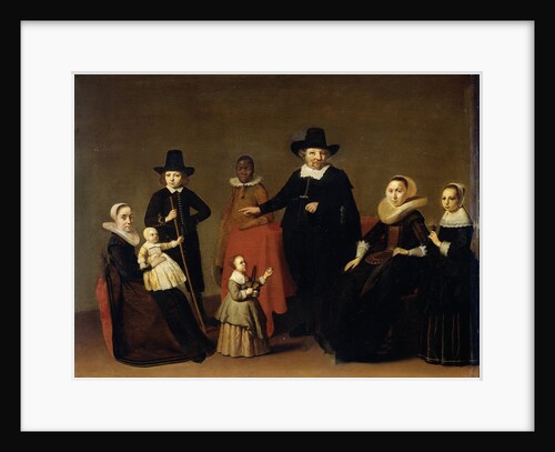 Family group with a black man, Willem Cornelisz. Duyster by Anonymous