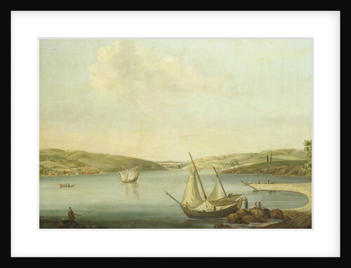 View of the Bosporus, taken from the Height of Beykoz to the northwest, with the Aqueduct of Justinian in the background by Antoine van der Steen