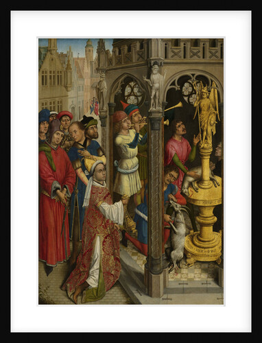 Augustine Sacrificing to an Idol of the Manichaeans ? (Saint Géry, Bishop of Cambrai? or Scene from the Life of Saint Nicholas of Bari ?) by Aert van den Bossche