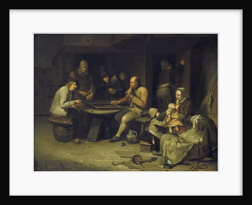 Inn with Trictrac Players by Egbert van Heemskerck I