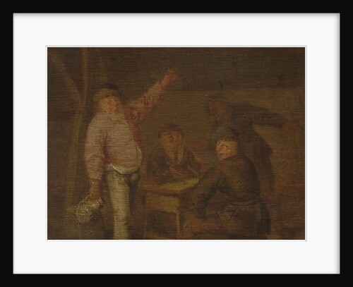 Peasants Drinking in a Barn by Pieter Hermansz. Verelst