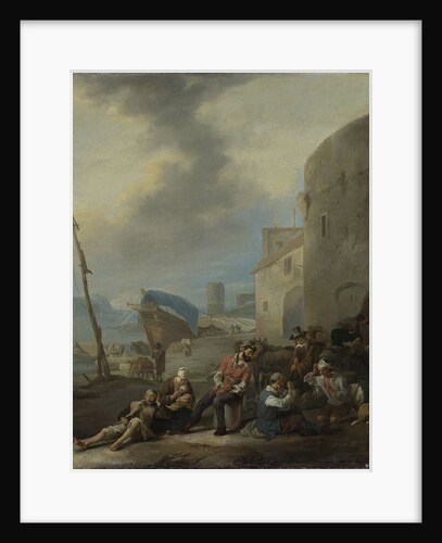 Italian Harbor, Italy by Johannes Lingelbach
