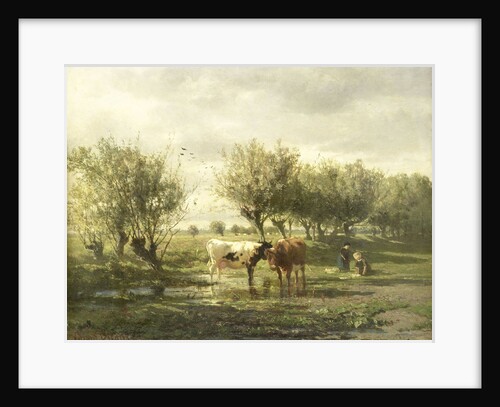 Cows in a Puddle by Gerard Bilders