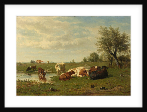Cows in a Meadow by Gerard Bilders