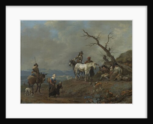 Country Road with Hunters and Peasants by Johannes Lingelbach