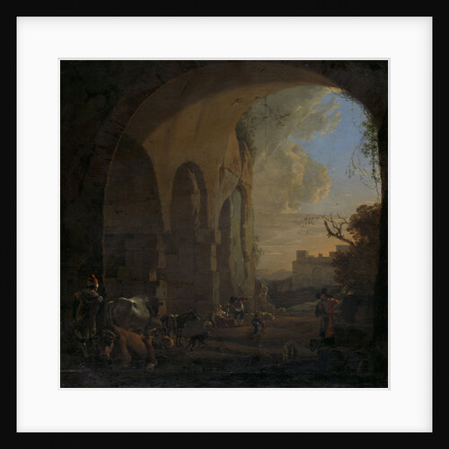 Shepherds with their Animals under an Arch of the Colosseum in Rome by Jan Asselijn