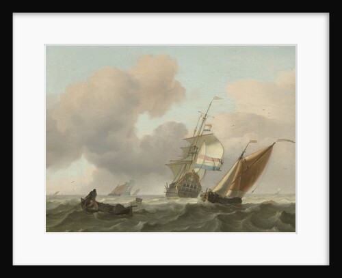 Rough Sea with Ships by Ludolf Bakhuysen