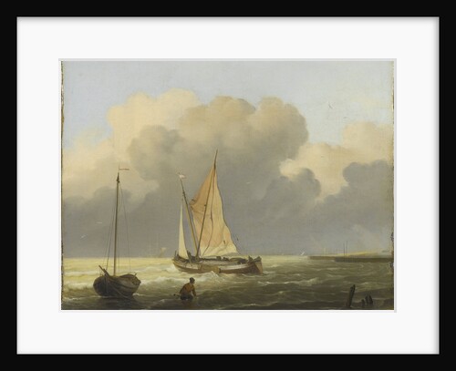 Coastal View with Spritsail Barge by Ludolf Bakhuysen