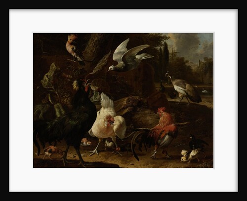 Birds in a Park by Melchior d' Hondecoeter