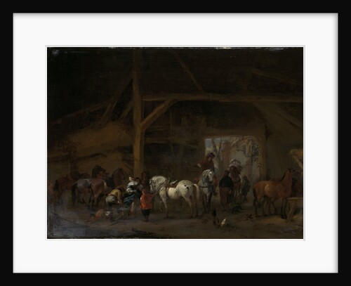 A Horse Stable by Philips Wouwerman