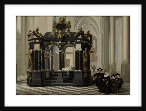 A Family beside the Tomb of Prince William i in the Nieuwe Kerk, Delft by Dirck van Delen