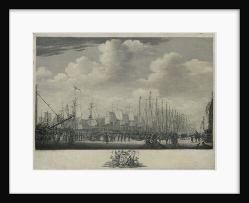 Manning the Fleet in the Harbor of Flushing, 1804, Engel Hoogerheyden by Jacob Schwartzenbach