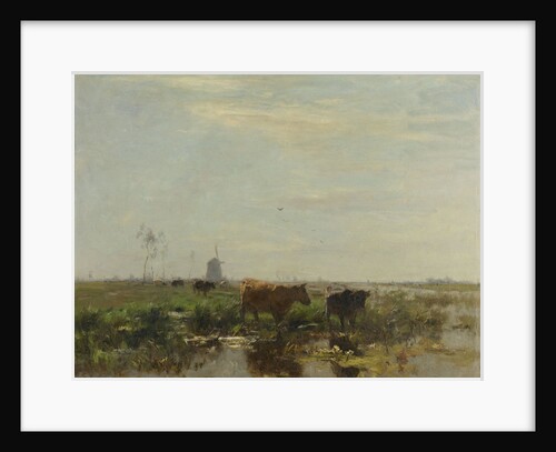 Meadow with Cows by the Water by Willem Maris