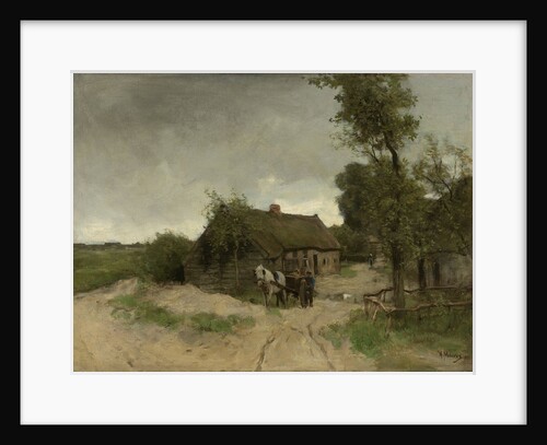 Cottage on the sand road by Anton Mauve