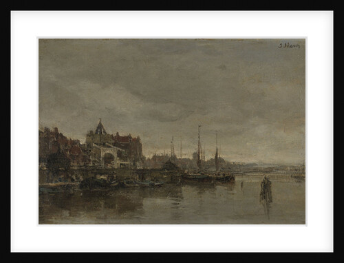 The Schreierstoren with the bridge over the Gelderse kade Amsterdam, The Netherlands by Jacob Maris