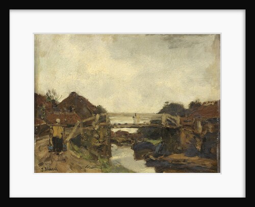 Wooden Bridge across a Canal at Rijswijk, The Netherlands by Jacob Maris