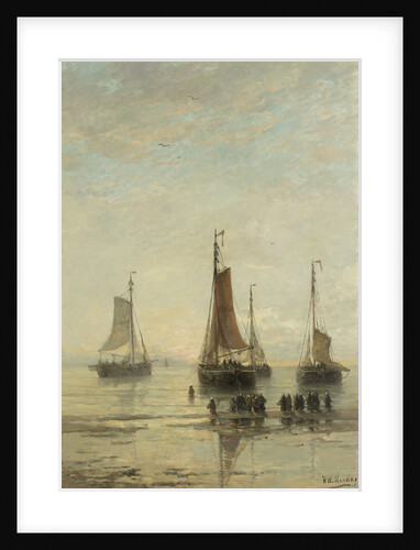 Scheveningse bommen anchored by Hendrik Willem Mesdag