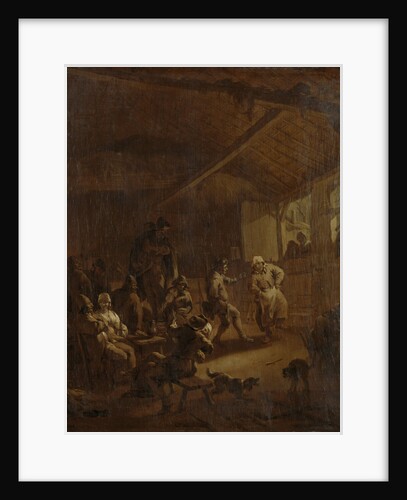Peasants Dancing in a Barn by Nicolaes Pietersz. Berchem