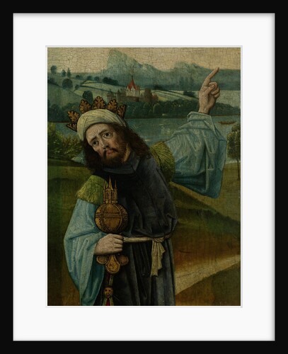 King Melchior, one of the Three Magi, Pointing at the Star, fragment from An Adoration of the Magi by Anonymous