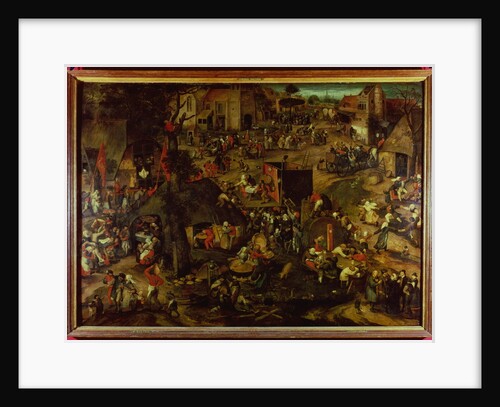 A Performance of the Farce Playerwater at a Flemish Festival (Village Kermesse) Belgium by Pieter Balten