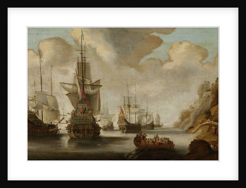 A French Squadron near a Rocky Coast by Jacob Adriaensz. Bellevois